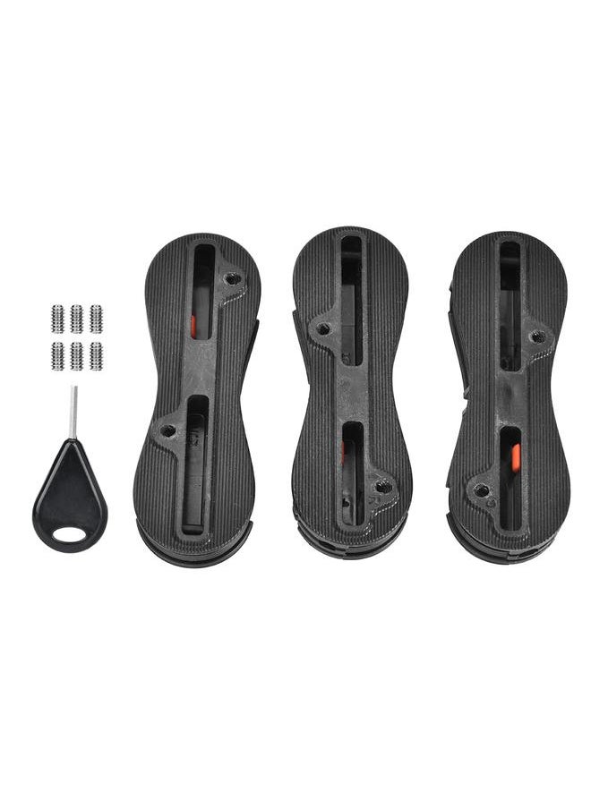 Thoraya Black PVC Fin Box Surfboard Fins Surfing Plugs Set Surf Accessories Kit  - Image 1