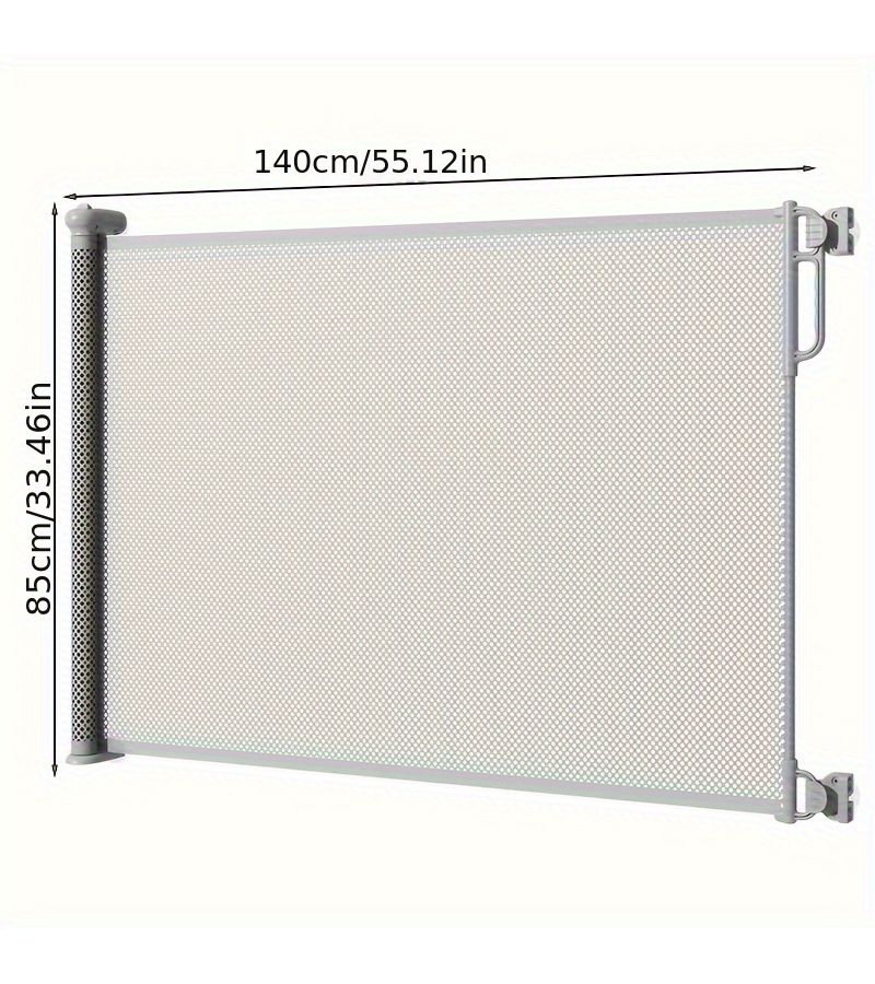 Baby Safety Gate Extendable Child Gate No Drill Indoor Stair Gate Black For Children Dog Fence Pet Playpen Barrier Two Installation Methods - Image 2