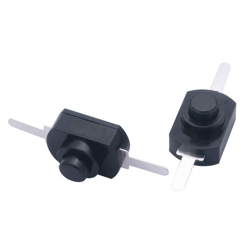 mxuteuk 50pcs Black Latching Mini ON/Off Switch Self-Lock Micro Push Button Switch DC 30V 1A for Light Lamp Wall Outlet DIY SMD Flashlight Type BK-1208 - Image 3