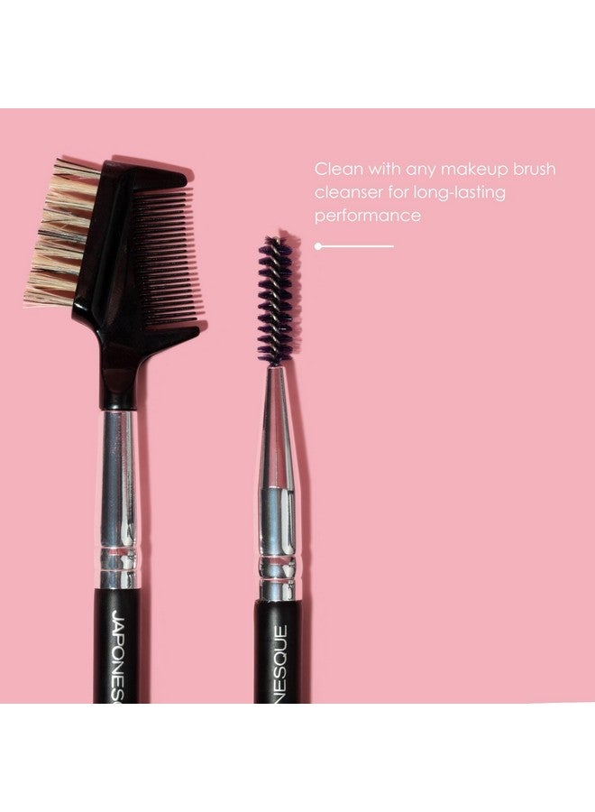 جابونيسك أداة تشكيل الحواجب والرموش من JAPONESQUE بثلاث فرش ملفوفة مختلفة، لفصل الرموش، والتخلص من تكتلات الماسكارا، وتهذيب وتشكيل الحواجب - Image 4