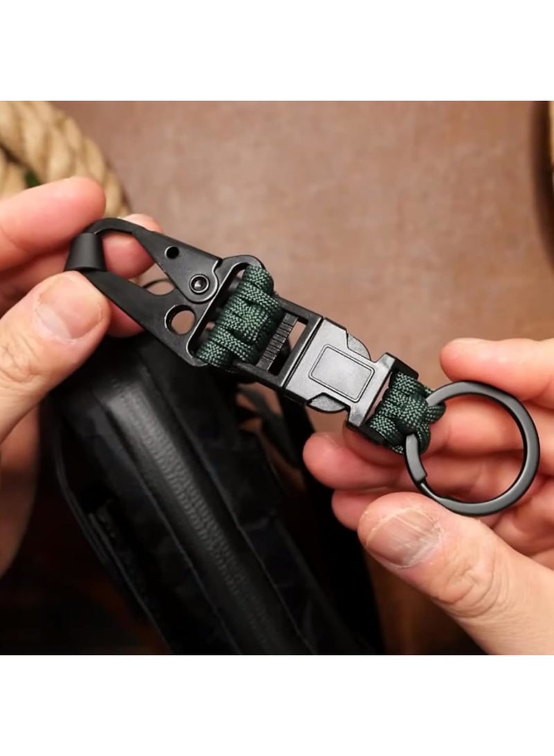 SYOSI 12 Sets Tactical Snap Hook 1-inch Car Key Chain Clips, Heavy Duty Zinc Alloy Attachments for Paracord Bracelets, Molle Bags, Outdoor Hiking, Fishing & Camping - Image 4