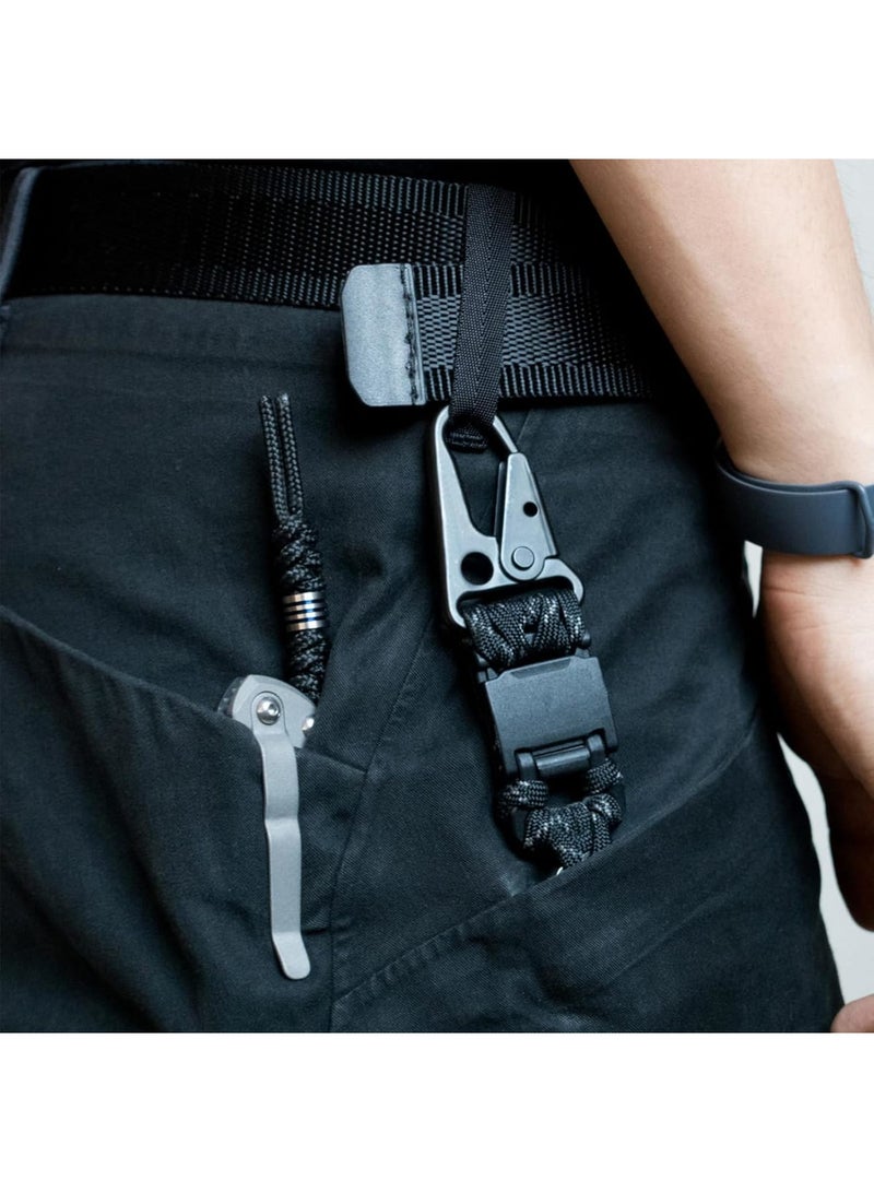 SYOSI 12 Sets Tactical Snap Hook 1-inch Car Key Chain Clips, Heavy Duty Zinc Alloy Attachments for Paracord Bracelets, Molle Bags, Outdoor Hiking, Fishing & Camping - Image 2