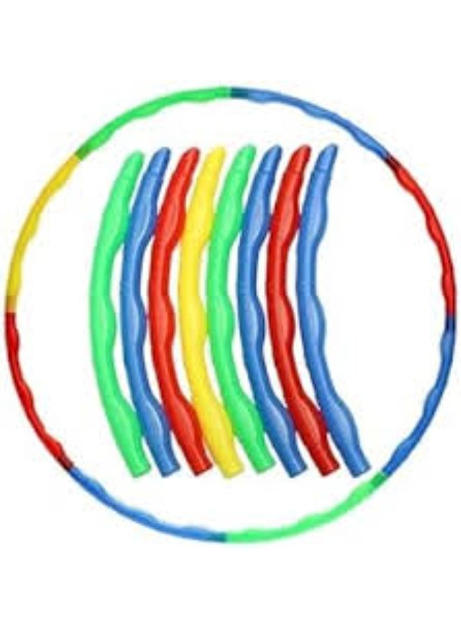 طوق هولا للأطفال - من عمر 3 سنوات فما فوق - لعبة تمارين ممتعة - ألوان قوس قزح - سهلة التركيب - Image 3