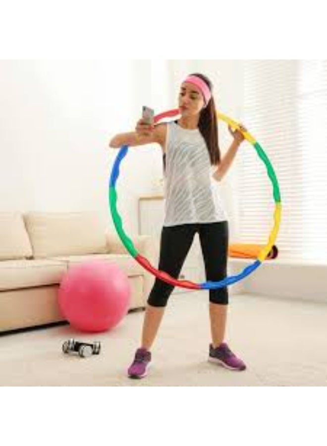 طوق هولا للأطفال - من عمر 3 سنوات فما فوق - لعبة تمارين ممتعة - ألوان قوس قزح - سهلة التركيب - Image 5