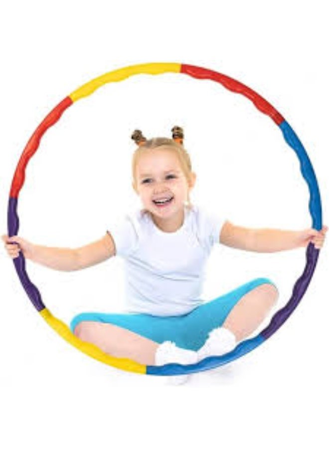طوق هولا للأطفال - من عمر 3 سنوات فما فوق - لعبة تمارين ممتعة - ألوان قوس قزح - سهلة التركيب - Image 4
