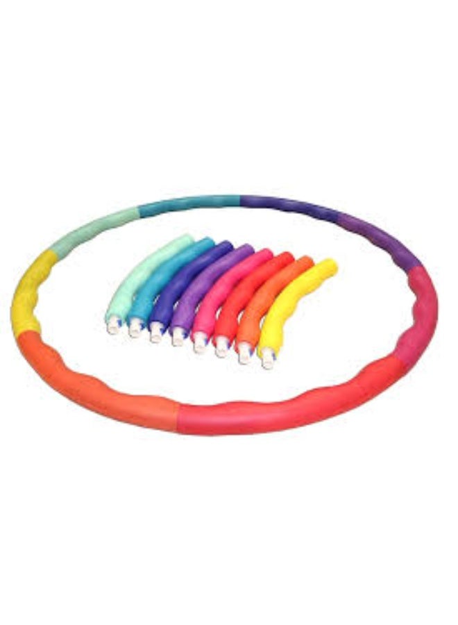 طوق هولا للأطفال - من عمر 3 سنوات فما فوق - لعبة تمارين ممتعة - ألوان قوس قزح - سهلة التركيب - Image 1