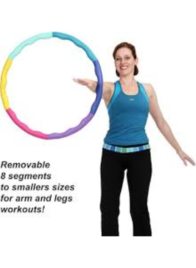 طوق هولا للأطفال - من عمر 3 سنوات فما فوق - لعبة تمارين ممتعة - ألوان قوس قزح - سهلة التركيب - Image 2