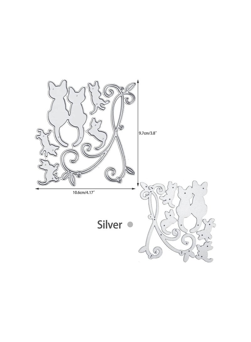 SYOSI Cutting Dies for Card Making, Funny Cats Cutting Dies, Cut Stencils for DIY Scrapbooking Photo Album Decorative, Metal Embossing Cut Stencils, for DIY Embossing Card Making - Image 2