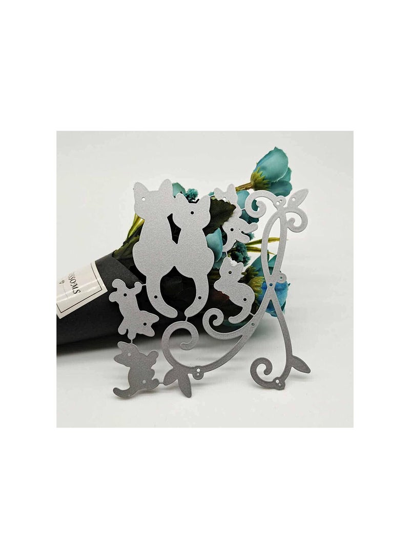 SYOSI Cutting Dies for Card Making, Funny Cats Cutting Dies, Cut Stencils for DIY Scrapbooking Photo Album Decorative, Metal Embossing Cut Stencils, for DIY Embossing Card Making - Image 4