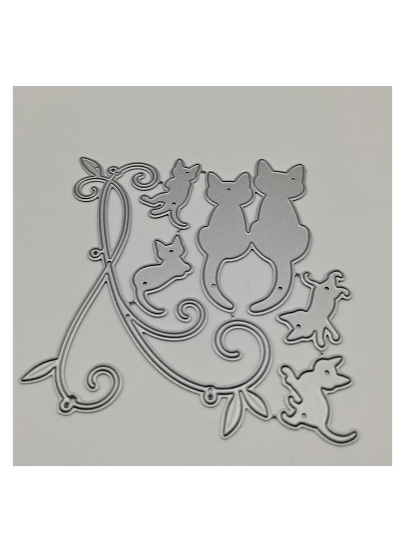 SYOSI Cutting Dies for Card Making, Funny Cats Cutting Dies, Cut Stencils for DIY Scrapbooking Photo Album Decorative, Metal Embossing Cut Stencils, for DIY Embossing Card Making - Image 5