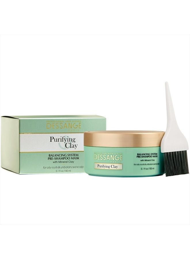 Dessange Purifying Clay Balancing System Pre Shampoo Mask, 5.09 Fluid Ounce