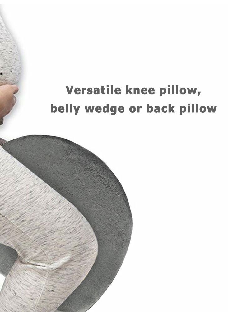 MARGOUN Pregnancy 3 Pack Pillow Wedge For Sleeping belly Support Maternity Wedge Pillow Dark Grey  - Image 2
