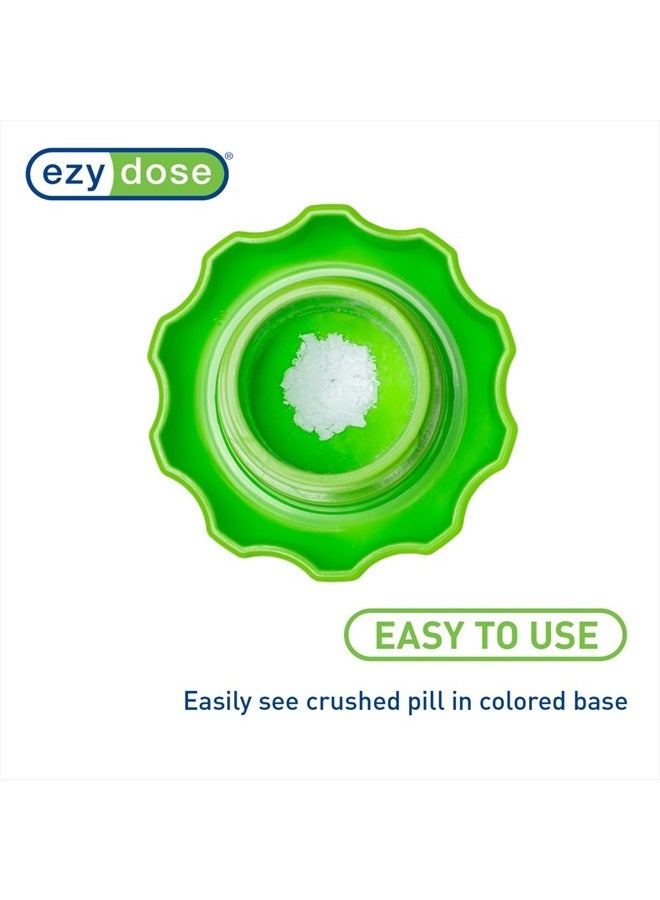 Ezy Dose Crush Pill, Vitamins, Tablets Crusher and Grinder, Effortlessly Crushes Medications into Fine Powder, Features Storage Compartment, Durable, Easy-to-Use Design, Green, Large - Image 5