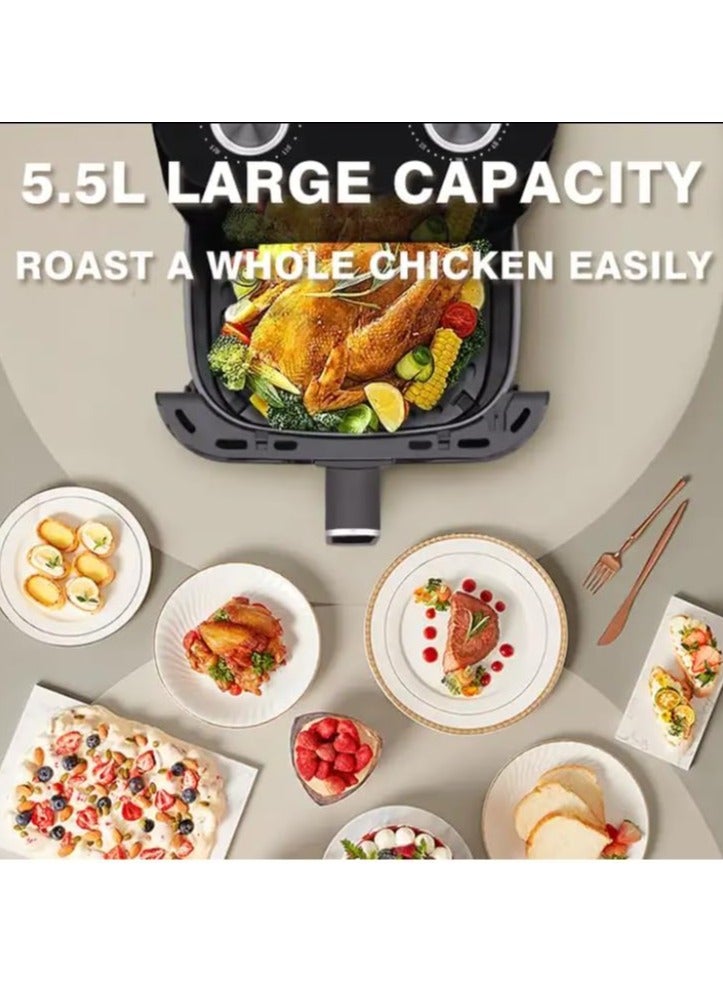 JAMAKY Italy Digital air fryer, 1800 watts, 5.5 liters, from Jamaki JMK 5005, Italian - Image 3