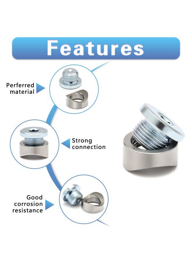 Ledaut M18X1.5 Bung and Plug Notched Style Bung and Plug (2 Bungs/ 2 Plugs) Notched Style Fitting Bungs M18X1.5 - Image 3