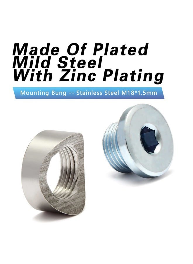 Ledaut M18X1.5 Bung and Plug Notched Style Bung and Plug (2 Bungs/ 2 Plugs) Notched Style Fitting Bungs M18X1.5 - Image 4
