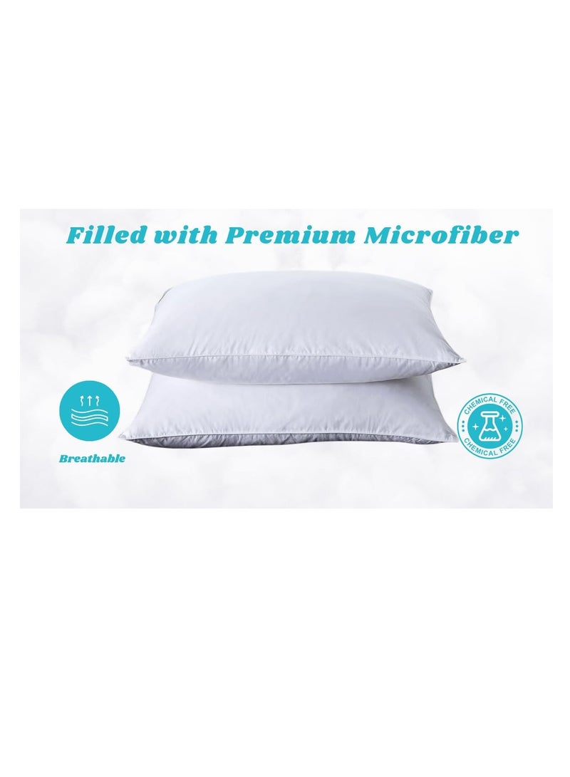Premium Luxury Pillow with High-Quality Microfibers for Ultimate Comfort and Support Bed Pillow Size 75x50 (2 Piece)  - Image 2