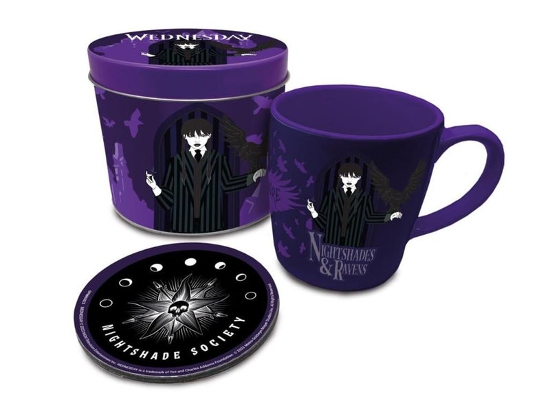 Pyramid WEDNESDAY - Nightshades & Ravens - Mug & coaster in metal tin - Image 1
