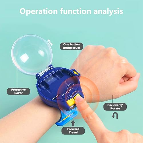 VGRASSP Wrist Watch Remote Control Mini Car Toy for Kids – Rechargeable 2 Function RC Car with USB Charging Cable - Watch Car Case & Easy Controls - Color As Per Stock - Image 4