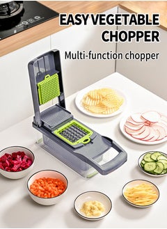 Beirui 14 Piece Kitchen Food Slicer, Adjustable Stainless Steel Vegetable Chopper, Fruit Potato, Onion, Tomato Chopper  - Image 2