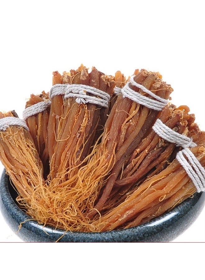 الجينسنغ الأحمر جذور الجينسنغ الأحمر الجينسنغ الكوري الأحمر شعيرات الجنسنغ الأحمر ملحق الجينسنغ الأحمر الشاي الجينسنغ الطاقة يمضغ (100 Grams /0.22 lbs)  - Image 1