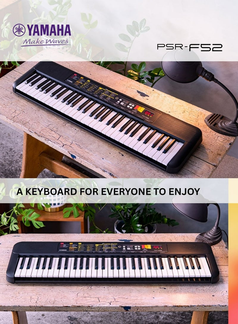 YAMAHA Yamaha Musical Keyboard PSR-F52 For Beginners 61 Kays 136 Tones 158 Rhythms Included AC Power Adaptor  - Image 3