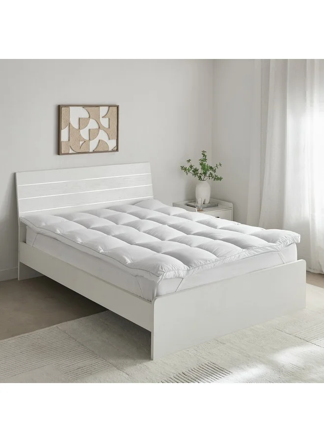 Home Box MicroFresh 300TC Soft Microfiber Olympic Queen Mattress Topper 200 x 6 x 160 cm