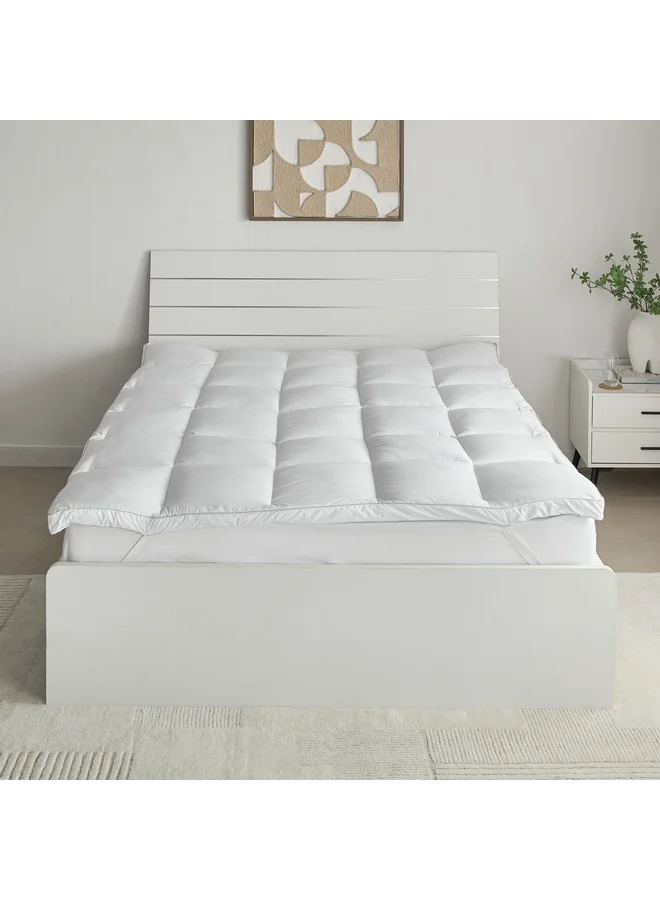 Home Box MicroFresh 300TC Soft Microfiber Olympic Queen Mattress Topper 200 x 6 x 160 cm