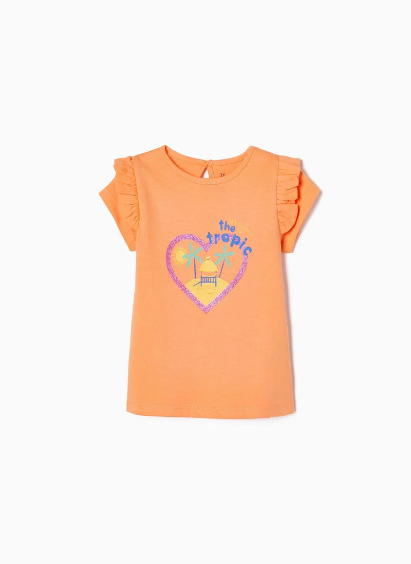 زيبي Cotton T-shirt for Baby Girls 'The Tropic'