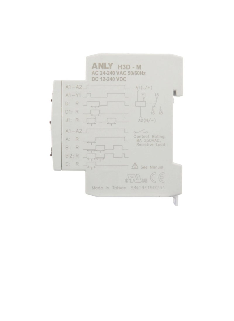 ANLY - Multi Function Analogue Timer 250VAC 8A - H3D-M Anly Taiwan - Image 1