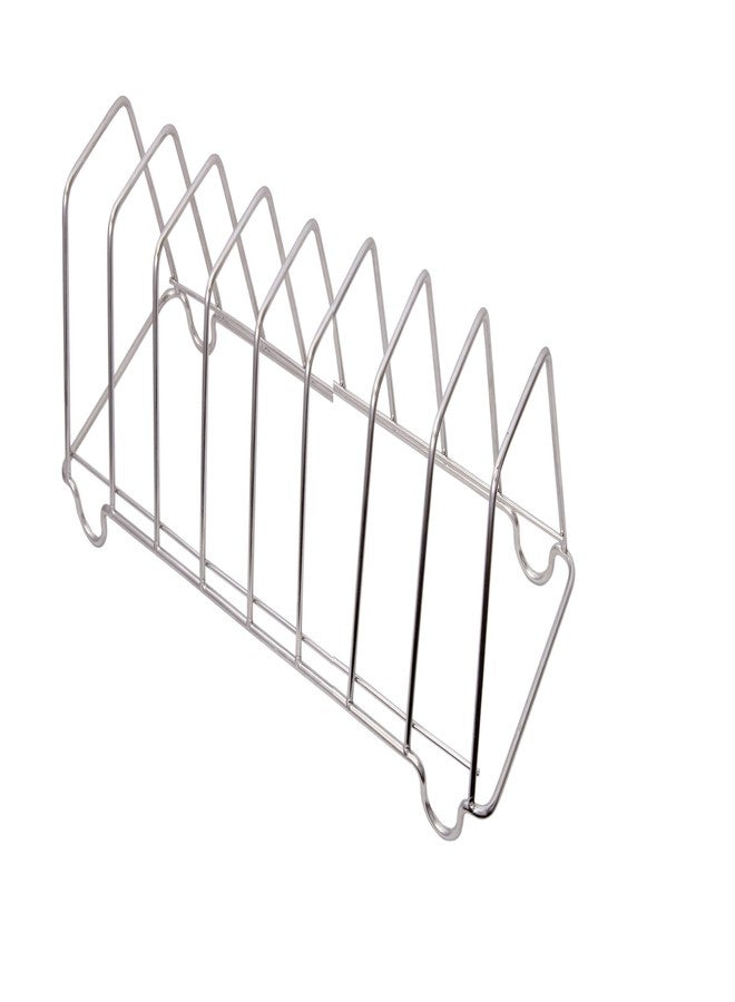 KCL Stainless Steel Chrome Finish Plate Stand/Rack for 8 Plate/Thali