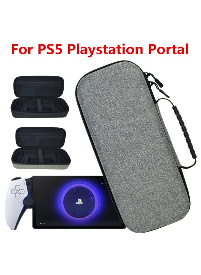 Generic PS5 Streaming Machine Storage Box Suitable For Sony PlayStation Portal Palm Machine Storage Bag EVA Hard Bag-Product Color:Oxford Cloth Black-Model:Elastic Fixed  - Image 1