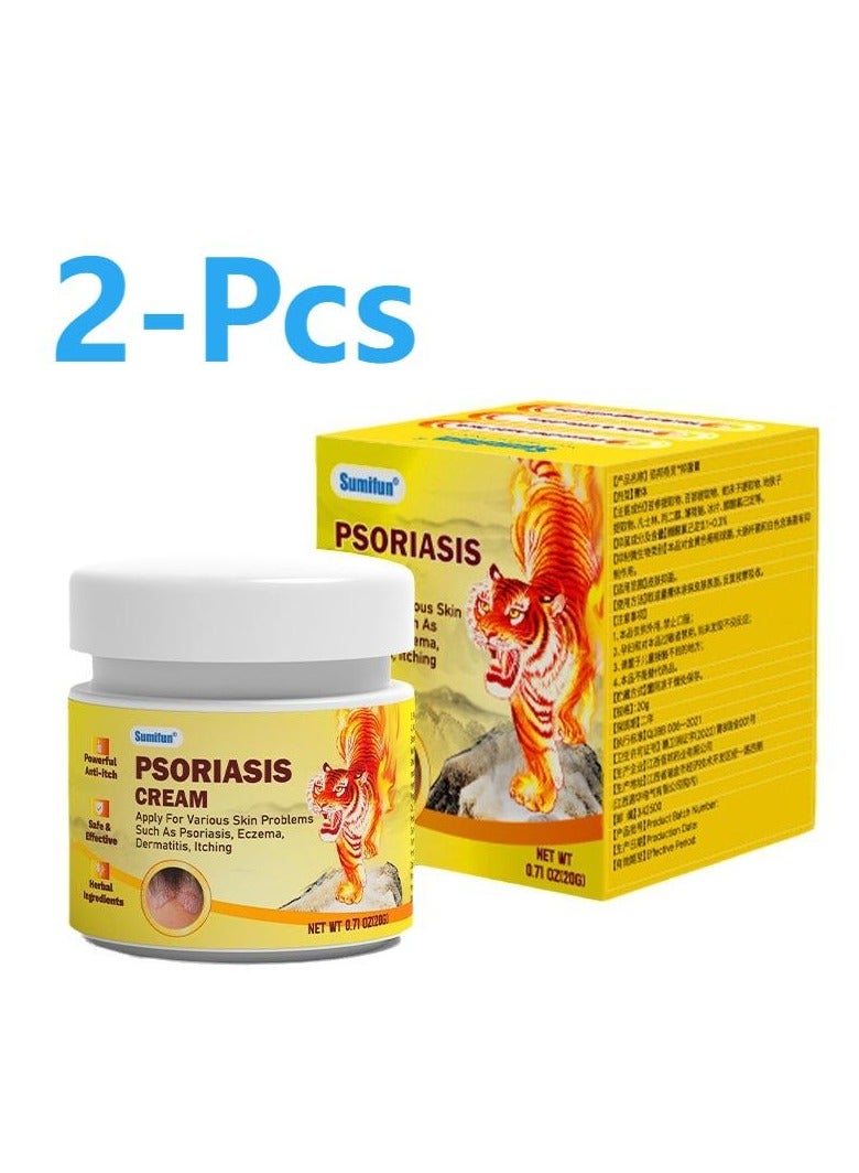 سوميفون 2-قطعة كريم الصدفية لعلاج الصدفية كريم الأكزيما المضاد للبكتيريا التهاب الجلد المضاد للحكة - Image 1