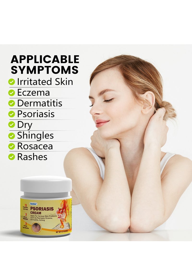 سوميفون 2-قطعة كريم الصدفية لعلاج الصدفية كريم الأكزيما المضاد للبكتيريا التهاب الجلد المضاد للحكة - Image 5