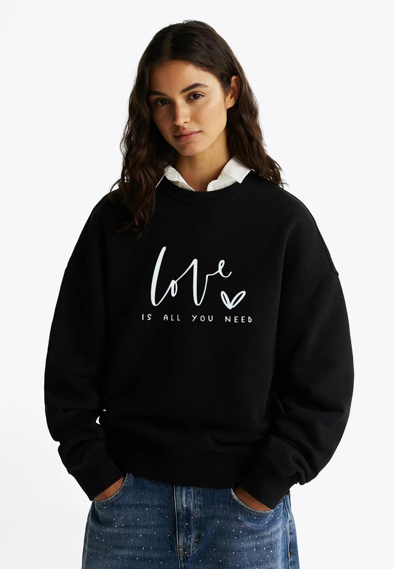 KOTTY Women Full Sleeve Round Neck Pinted Sweatshirt - Image 2