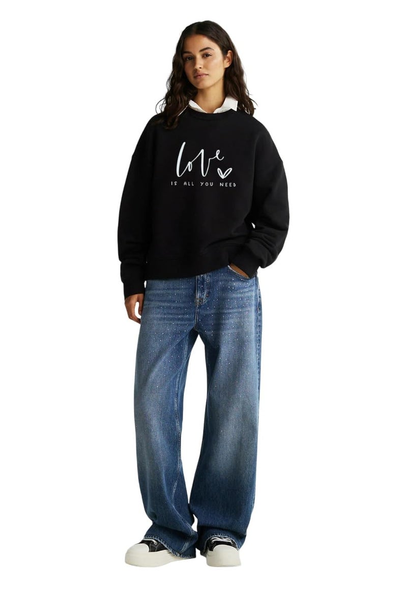 KOTTY Women Full Sleeve Round Neck Pinted Sweatshirt - Image 1