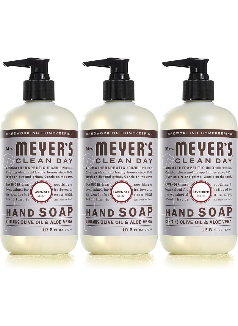 Mrs. Meyer's Clean Day MRS MEYERS CLEAN DAY Hand Soap Made with Essential Oils Biodegradable Formula Lavender 125 fl oz  Pack of 3 