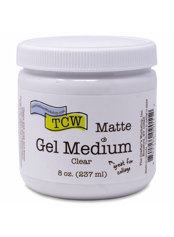 The Crafter'S WorkshopThe Crafters Workshop Gel Medium Additive For Paint Adhesive For Canvas Paper Or Wood Transparent Finish For Acrylics Matte Gel Medium 8 Oz Matte - Image 1