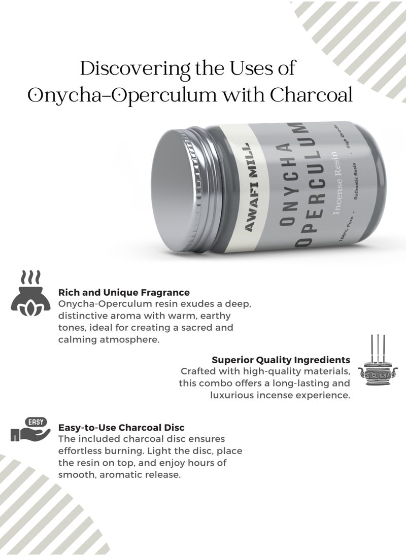Onycha Operculum Thin | Traditional and Biblical Incense with Charcoal Tablet