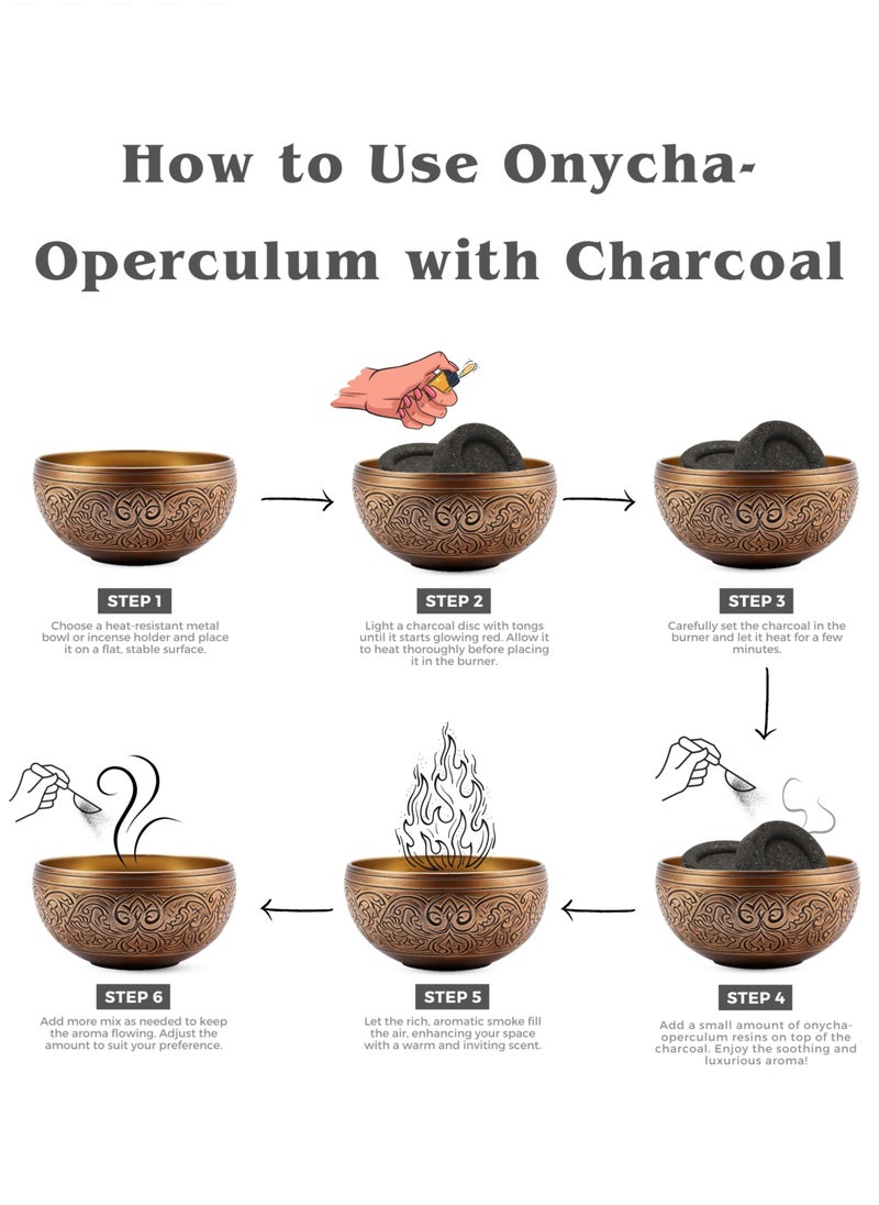 Onycha Operculum Thin | Traditional and Biblical Incense with Charcoal Tablet