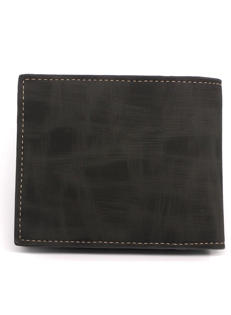 MenBense Men's Casual Crocodile Pattern Short Fold Over Wallet Card Holder ID Bag (11.5 x 9.5 x 1.5 cm) - Image 3