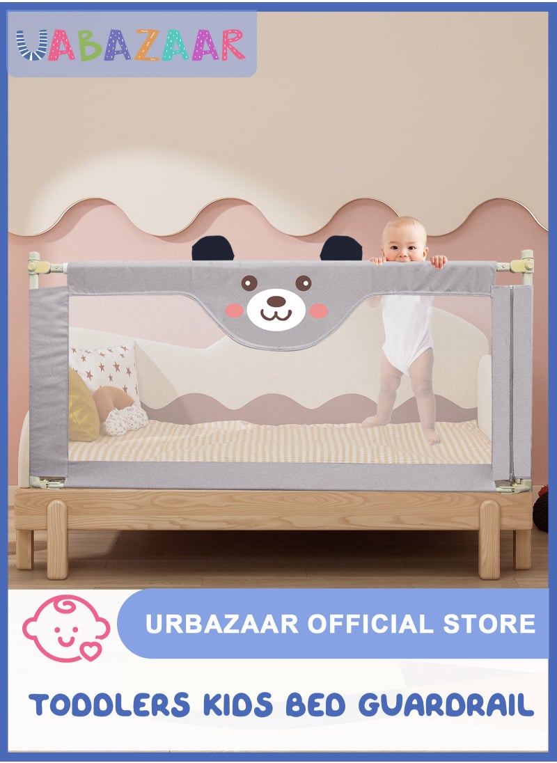 URbazaar Bed Rails for Toddlers Kids Bed Guardrail, Vertical Lifting Collapsible Baby Safety Bed Rail Guards Fit Full Size Bed (150 * 98cm)  - Image 1