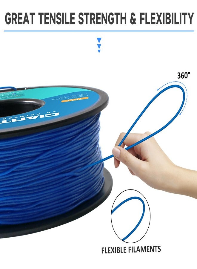 GIANTARM TPU Filament 1.75mm 1Kg(2.2lbs), Blue Filament TPU, 95A Flexible 3D Printer Filament with High Elasticity, ±0.03mm Accuracy, Neatly Wound & Moistureproof, Non-Clogging, TPU Blue - Image 5