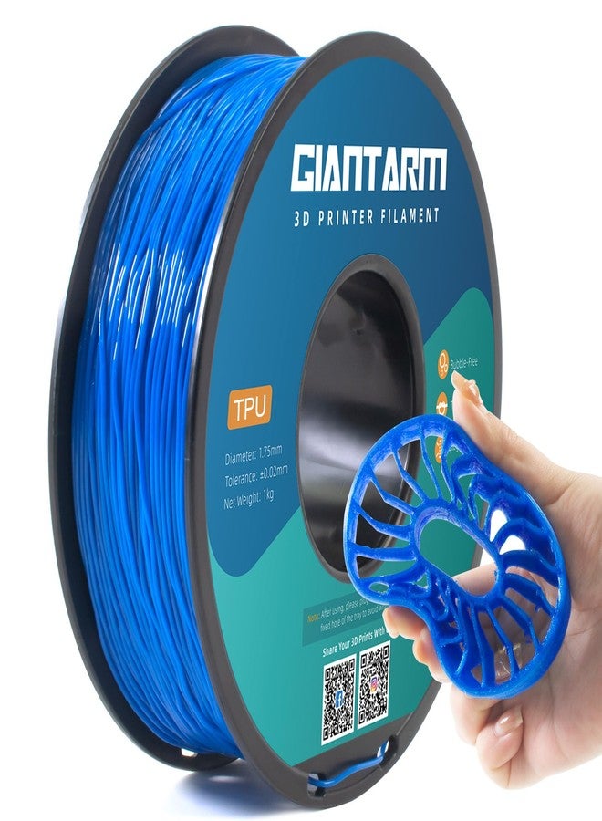 GIANTARM TPU Filament 1.75mm 1Kg(2.2lbs), Blue Filament TPU, 95A Flexible 3D Printer Filament with High Elasticity, ±0.03mm Accuracy, Neatly Wound & Moistureproof, Non-Clogging, TPU Blue - Image 1