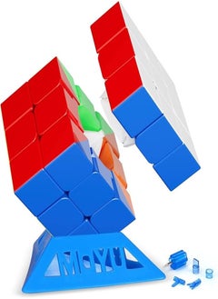 MoYu Moyu RS3M 2020, Magnetic Speed Cube Adjustable Elasticity for Smoothly Turning, Speed Cube 3x3 Sticker-Less Shade, Puzzles Toys Suitable for Kids and Beginners(Standard) 