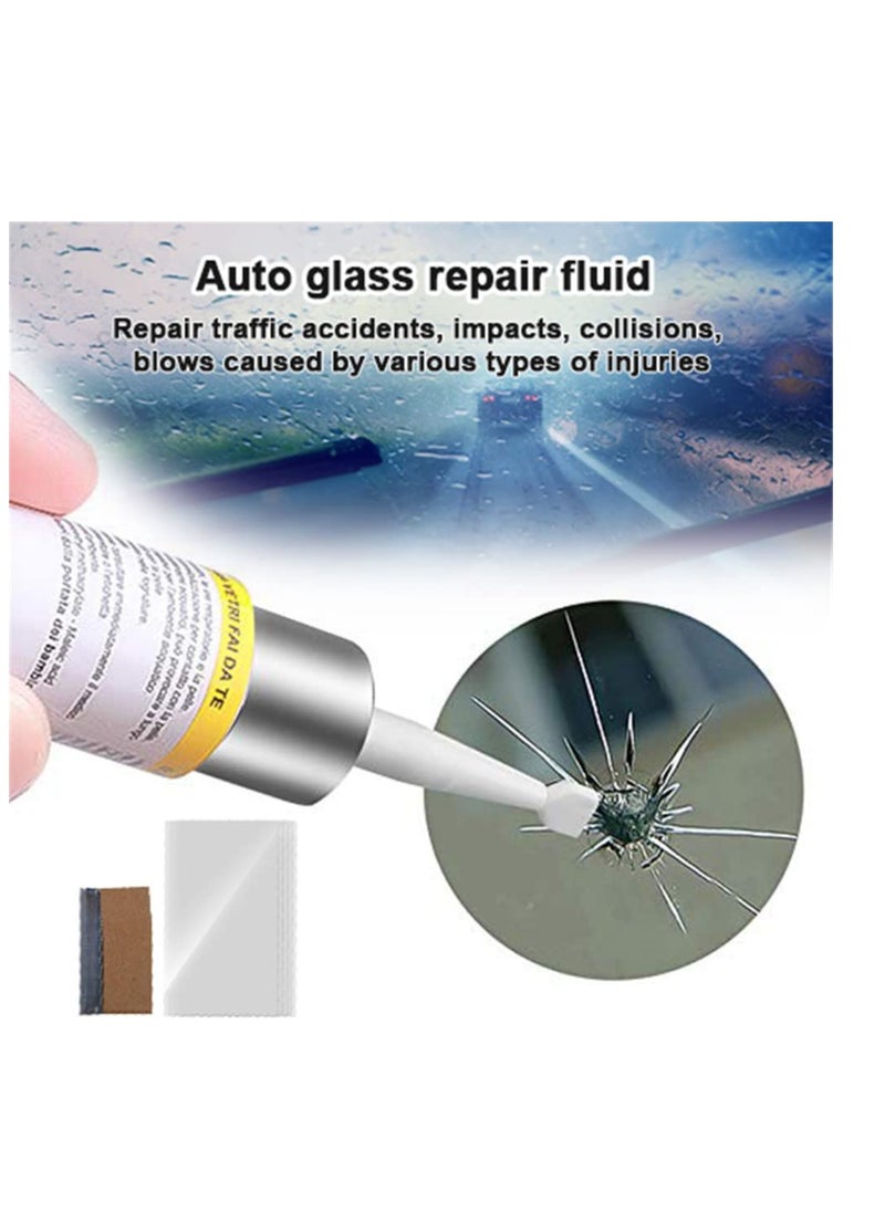 SYOSI Windshield Crack Repair Kit, 2Pcs White Windscreen Repair Kit, Repair Fluid Kit, Car Windshield Kits DIY Cars Window Tools, Glass Corrector Set, Crack Repairing, Nicks for Car  - Image 5