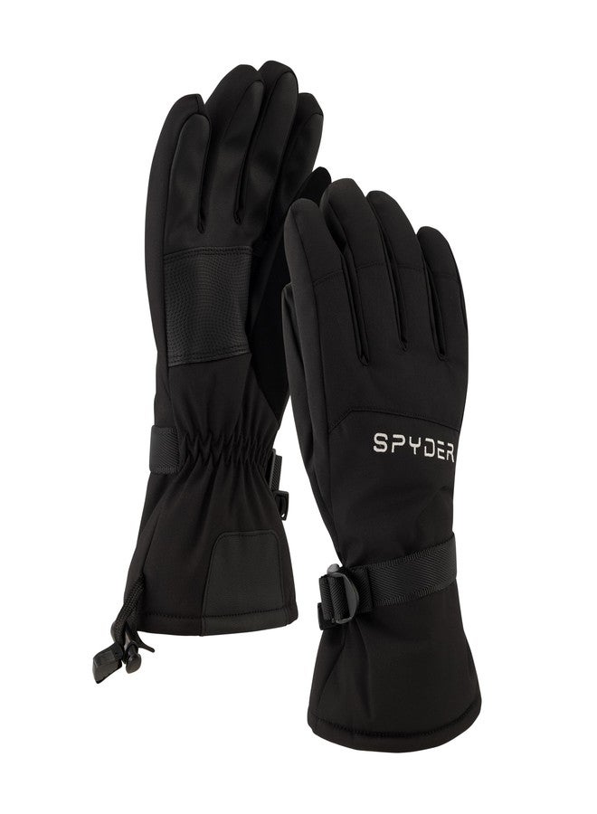 Spyder Mens Insulated Winter Snow Gloves, Black, L - Image 1