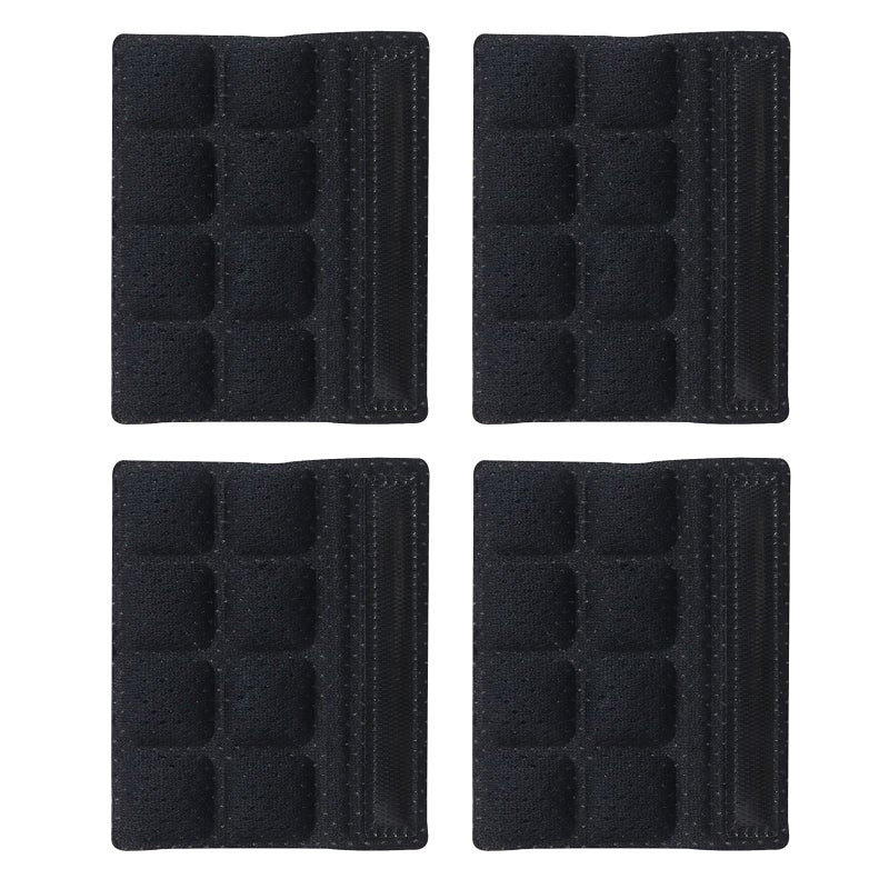 PAXLAMB 4Pcs Helmet Chin Pads Foam Strap Padding Replacement Cushion Universal Mat Liners For Cycling Riding Bike Bicycle Racing Road Motorcycle (Black 4Pcs) - Image 1