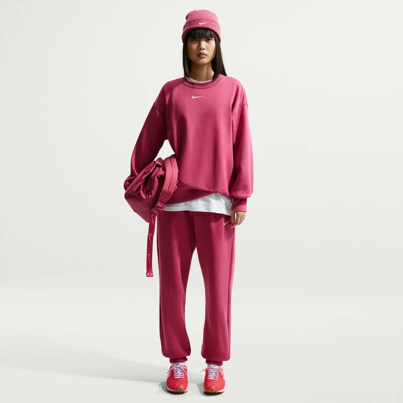 Nike Pink Women's Sportswear Phoenix Fleece Sweatshirt for Women | Best Price UAE