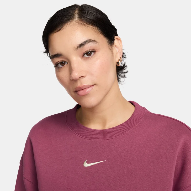 Nike Pink Women's Sportswear Phoenix Fleece Sweatshirt for Women | Best Price UAE